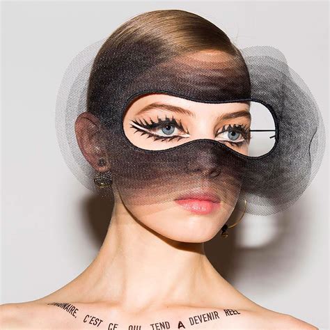 dior runway mask mesh|Christian Dior's Runway Masks—and the Breathtaking Makeup.